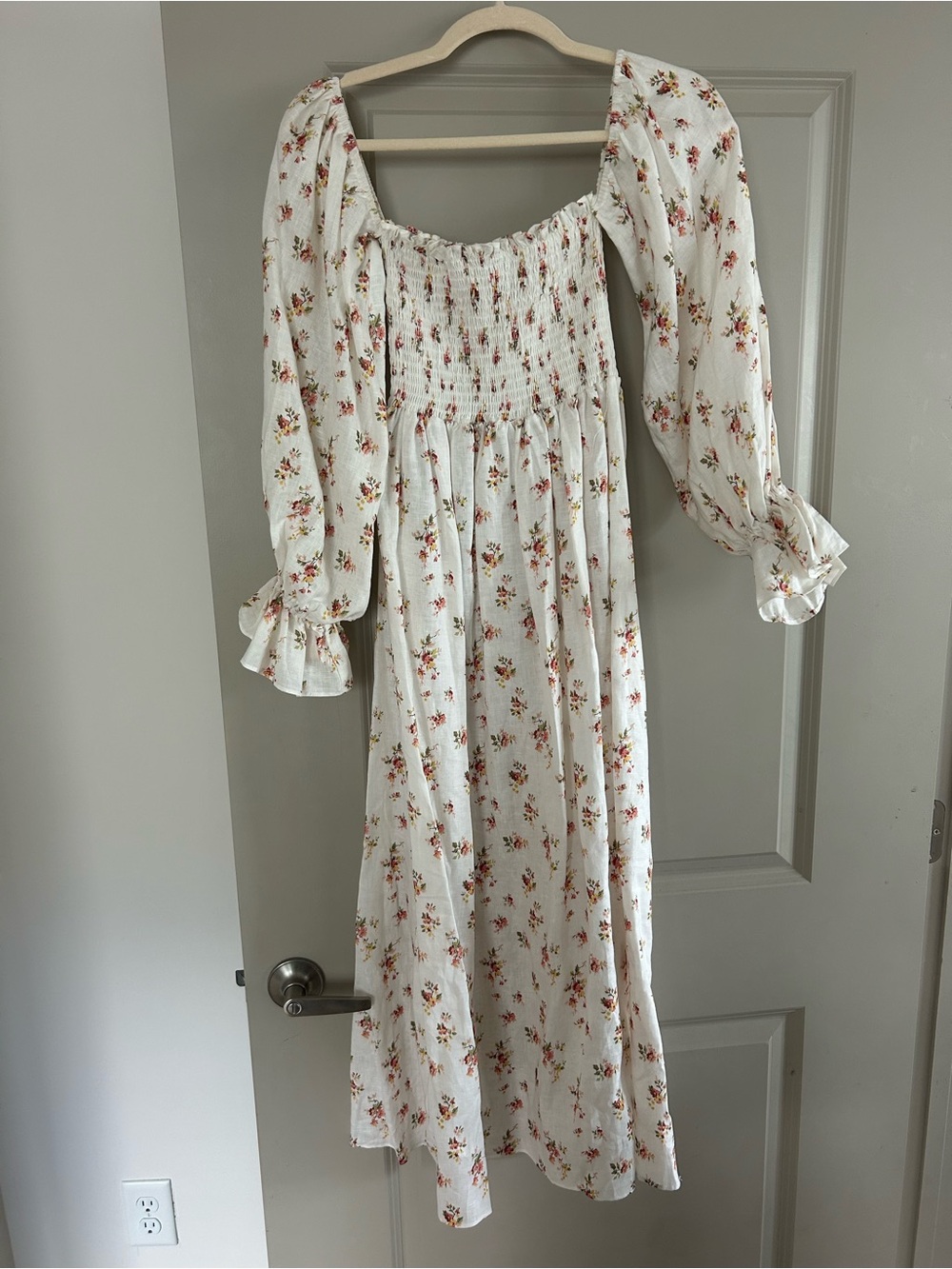 Petal & Pup White Floral Smocked Dress with Pink & Yellow Blooms - Picture 1 of 2